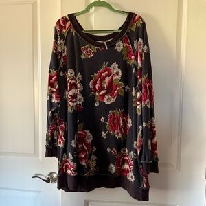 Free People “Go on Get Floral” Crewneck